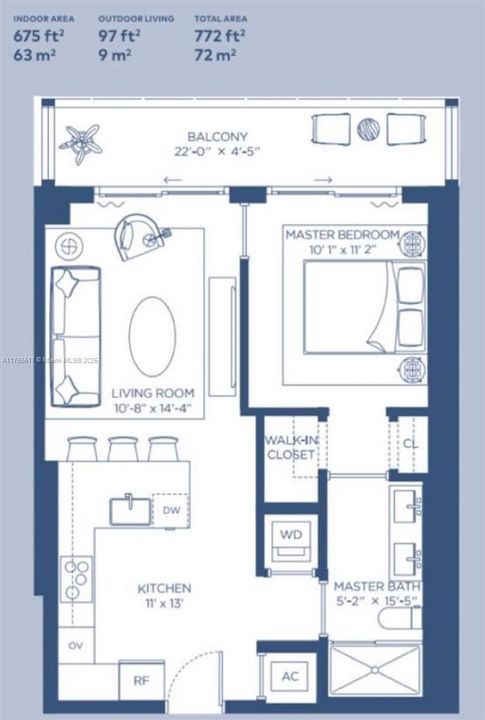 For Sale: $1,070,000 (1 beds, 1 baths, 772 Square Feet)