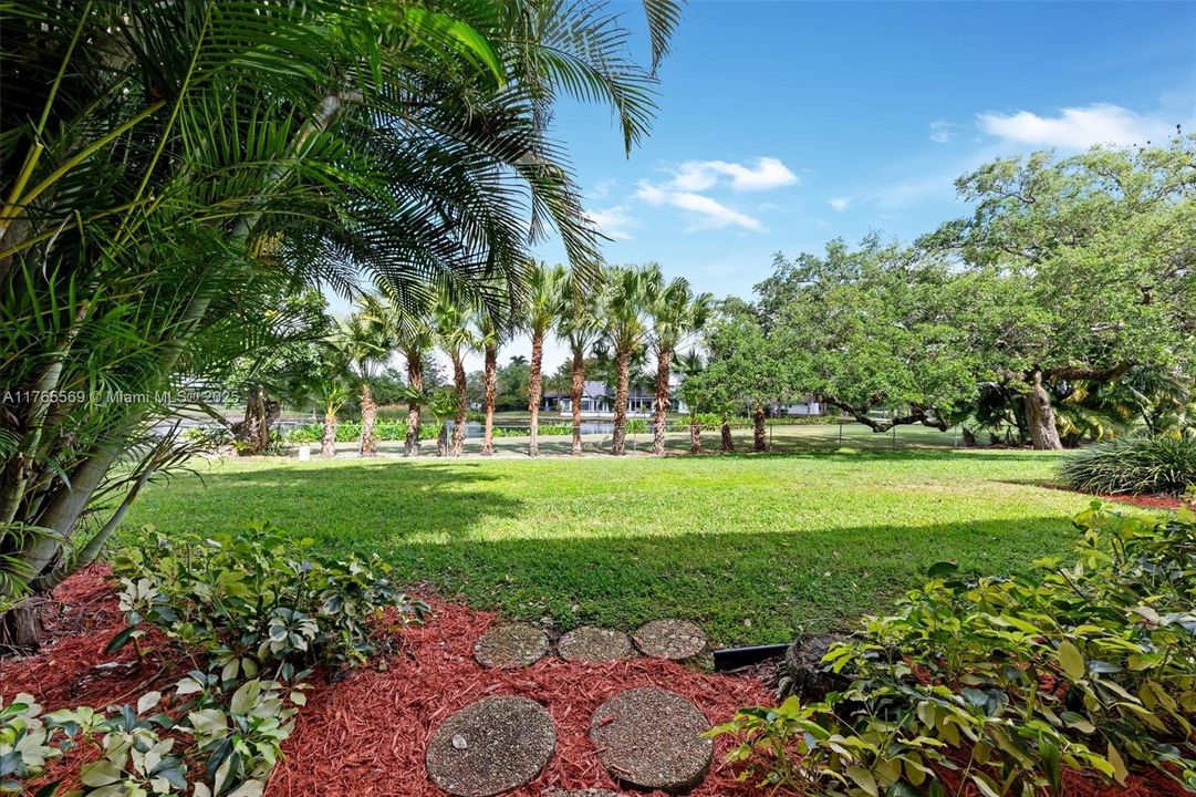 Golf course, garden area views from back room