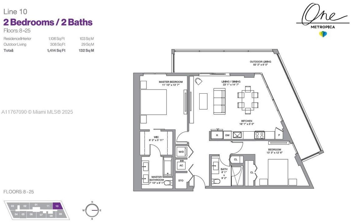 待售: $638,286 (2 贝兹, 2 浴室, 1003 平方英尺)