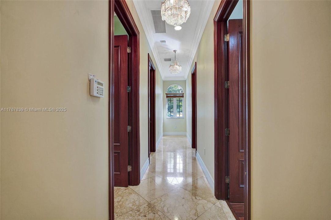 Hallway to bedrooms 2-4 and bathroom