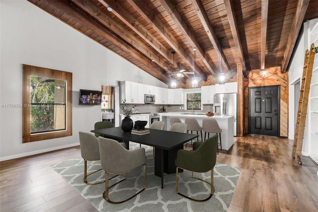 HUGE GREAT ROOM CAN ALSO ACCOMODATE A BEAUTIFUL DINING AREA FOR 8.