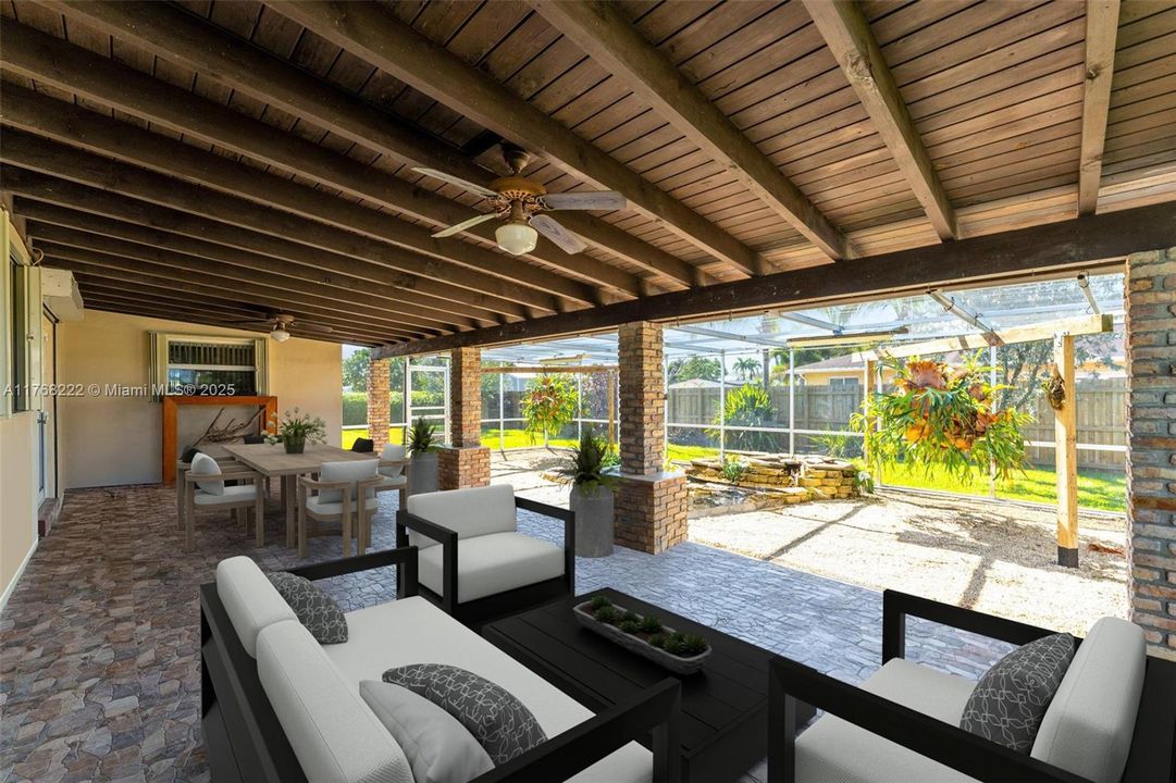 HUGE SCREENED PATIO WITH ROOM FOR A POOL OR ENCLOSE