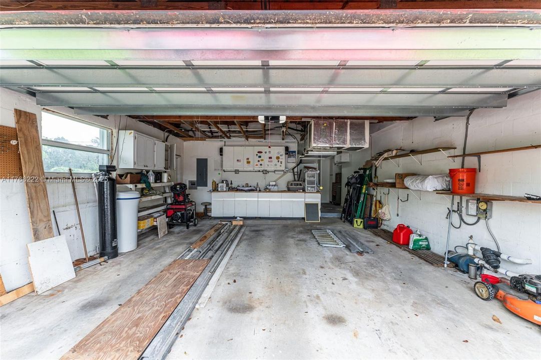 LARGE 2 CAR GARAGE WITH AUTO DOOR OPENER