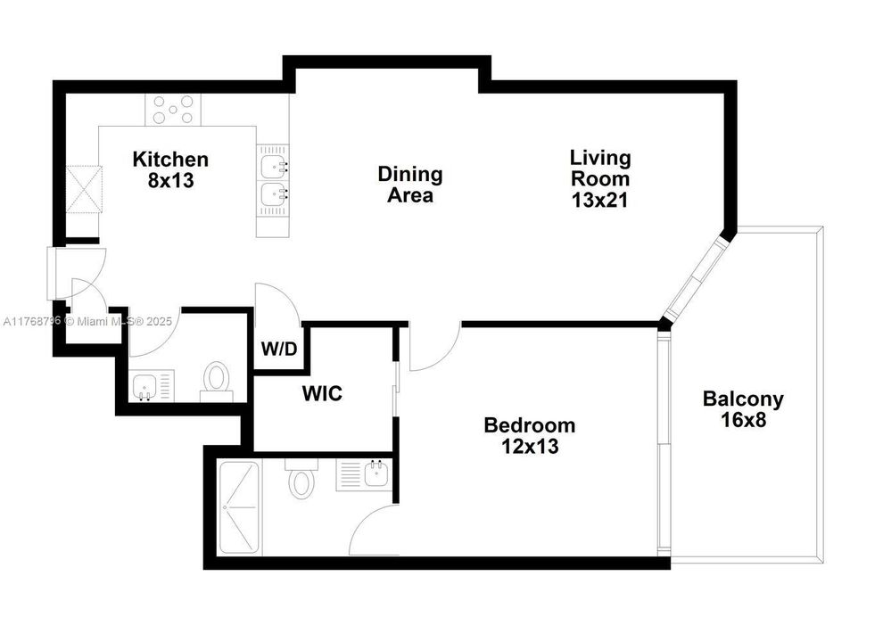 Recently Sold: $475,000 (1 beds, 1 baths, 868 Square Feet)