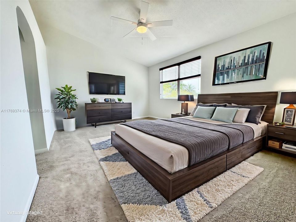 Virtually Staged Primary Bedroom