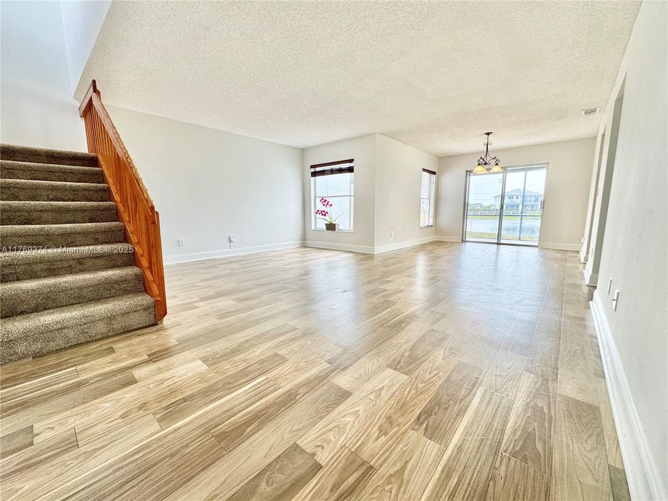 View as enter the home of the living and dining room.