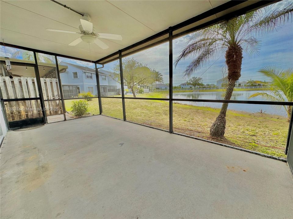 You'll love this lake view from the screened in patio.