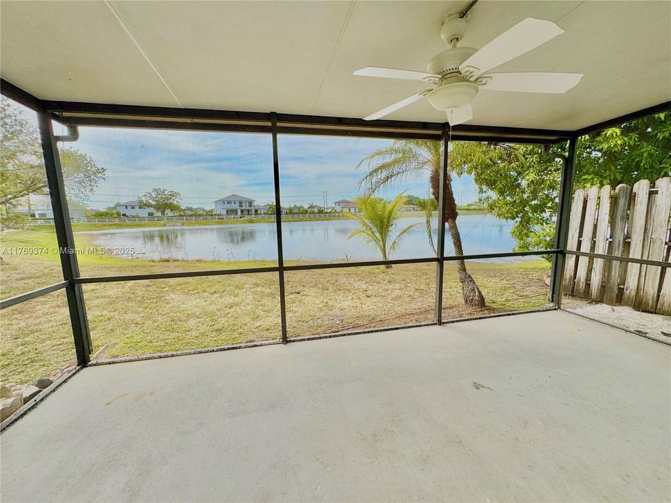 You'll love this lake view from the screened in patio.