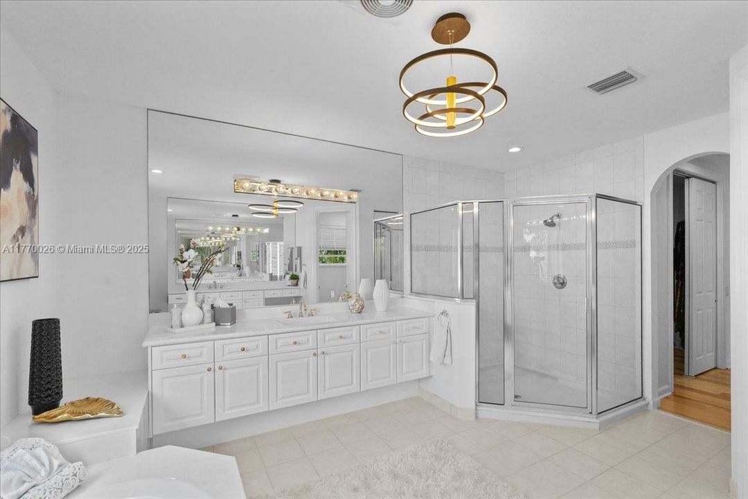 Dual sinks/vanity separate tub & shower