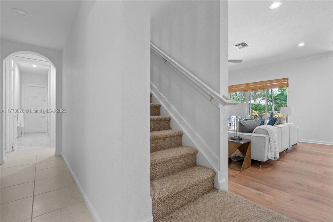 Second staircase leads to the kid/guest wing