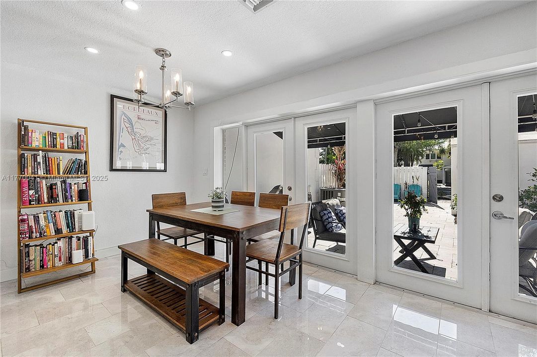 French doors to patio