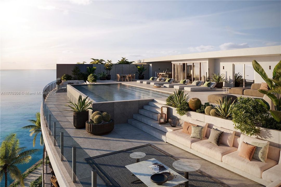 Private rooftop and pool