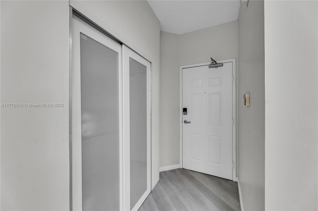 Foyer entrance. Closet for storage upon entrance