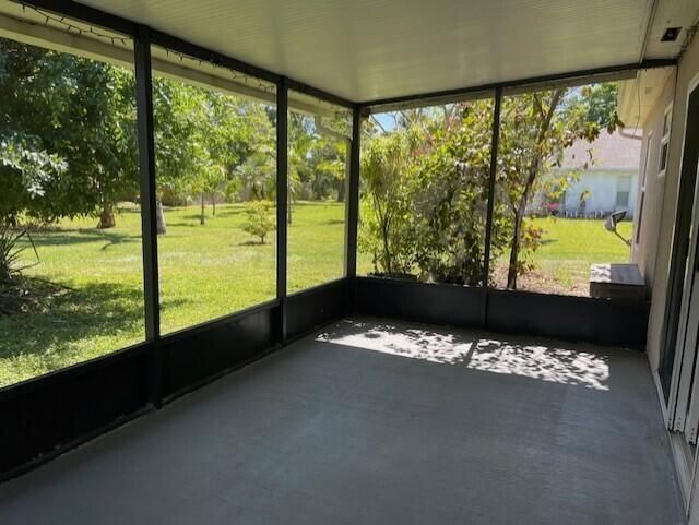 Screened back porch