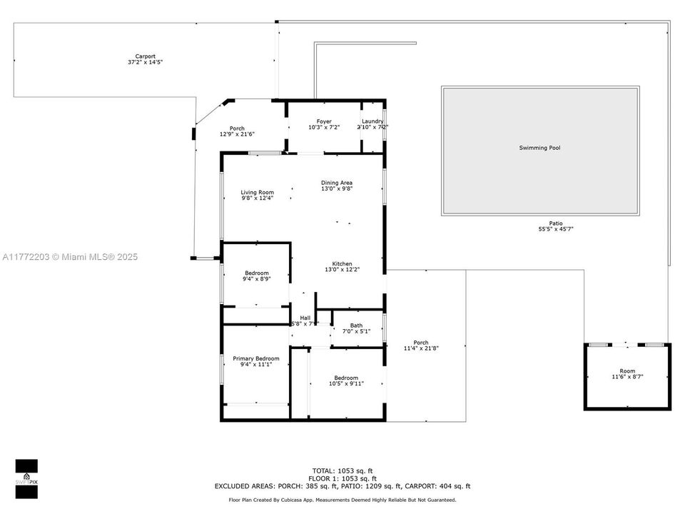 Recently Sold: $600,000 (3 beds, 1 baths, 960 Square Feet)