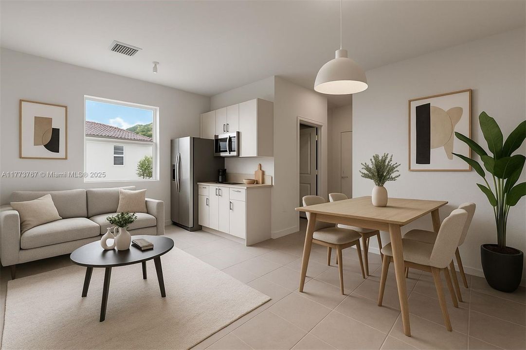 EFFICIENCY APARTMENT RENDERING