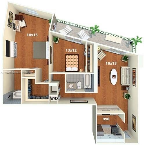 Recently Rented: $3,731 (2 beds, 2 baths, 1200 Square Feet)