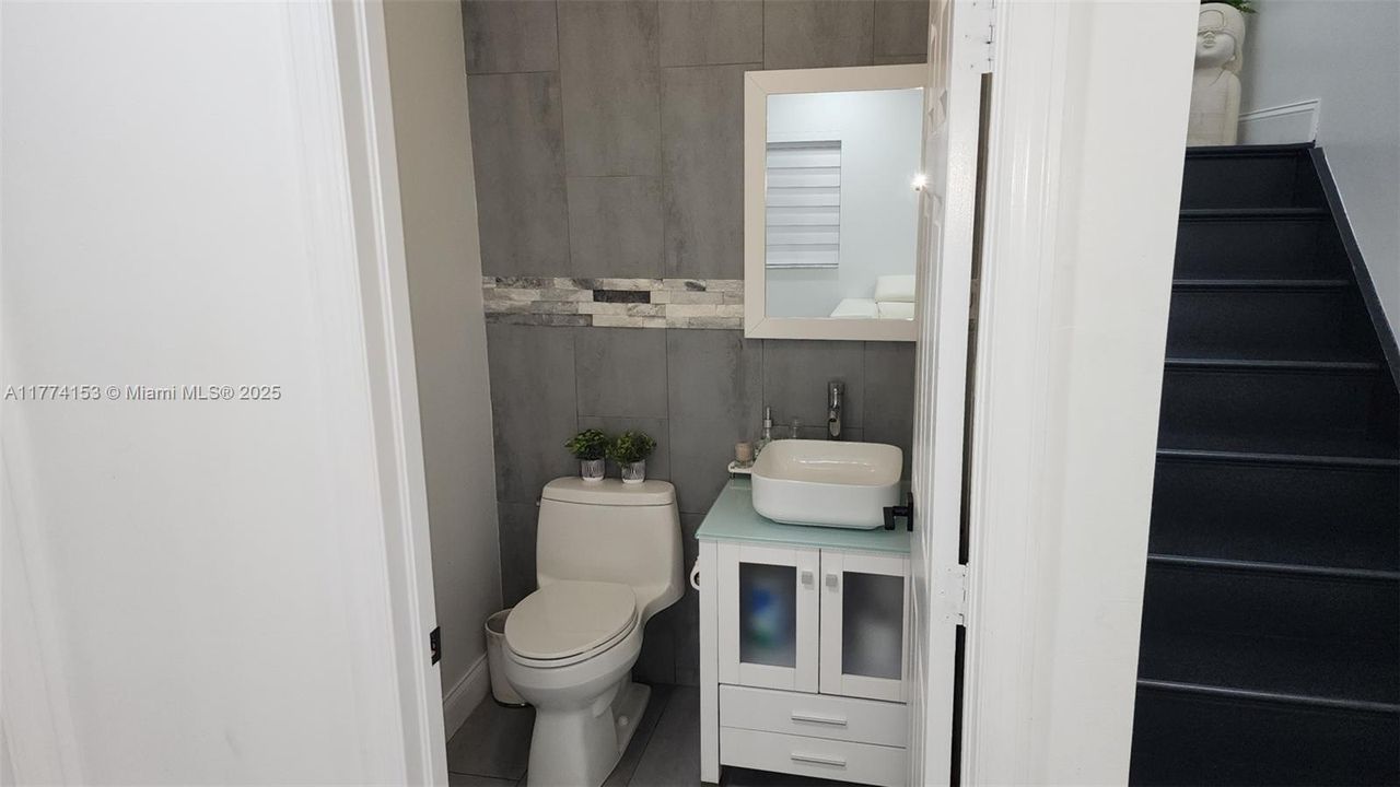 Half bath on 1st floor