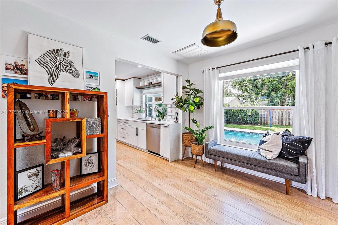 Living Area Overlooking Pool