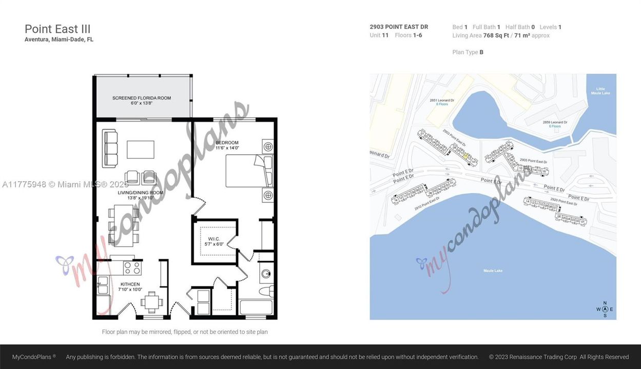 待售: $145,000 (1 贝兹, 1 浴室, 768 平方英尺)