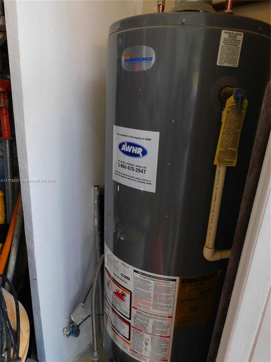 Gas water heater.
