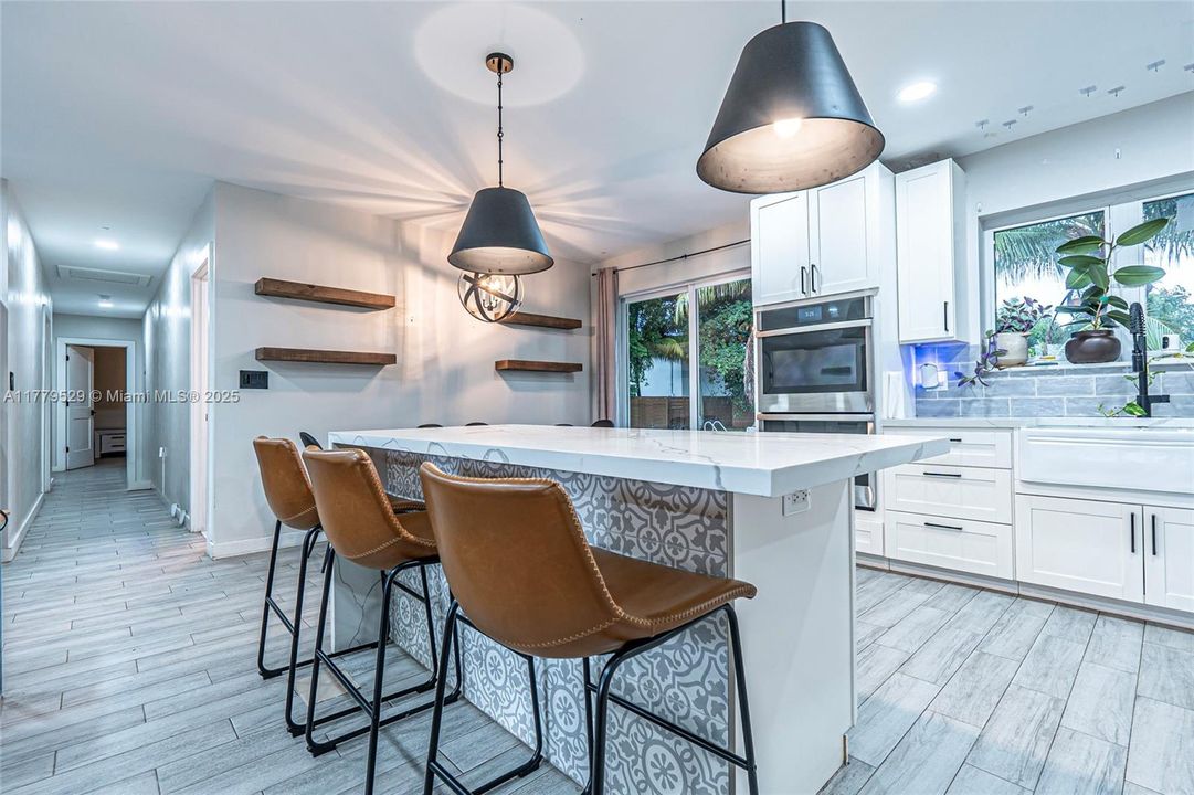 Full Granite Counterrop Island