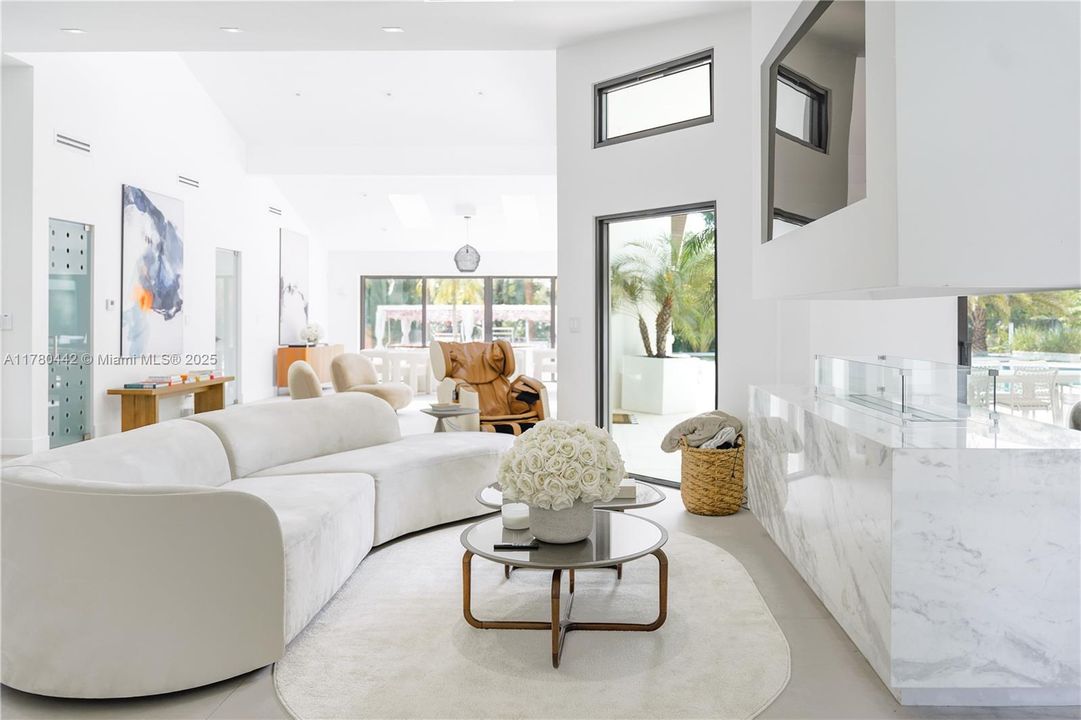 Living Room with Ethanol fireplace