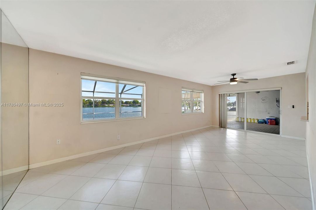 Exit to patio and pool