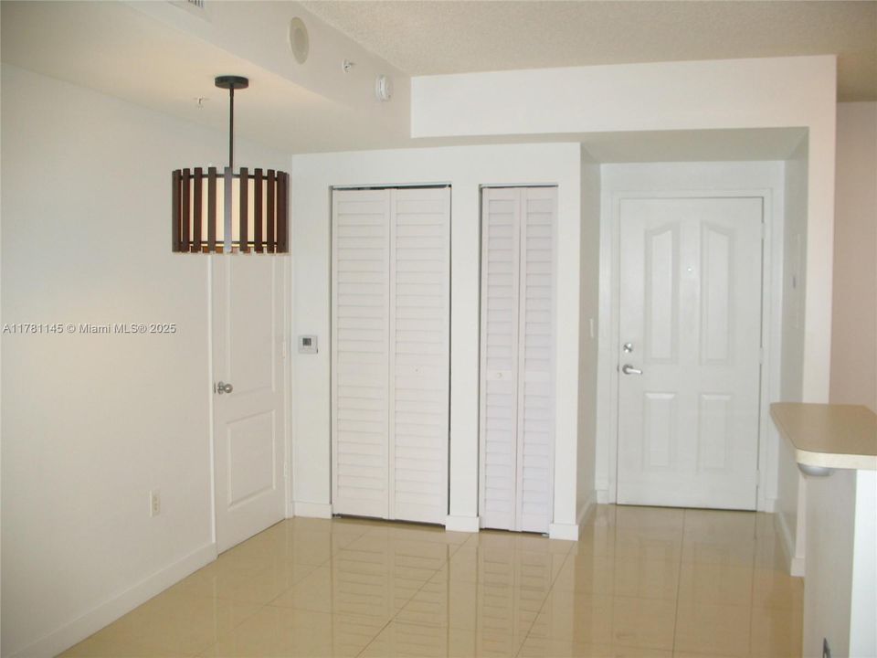 View from the balcony to the unit door