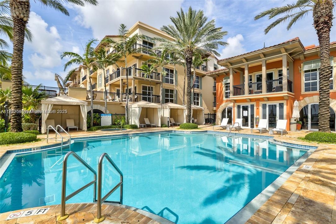 Large Pool with Private Cabanas