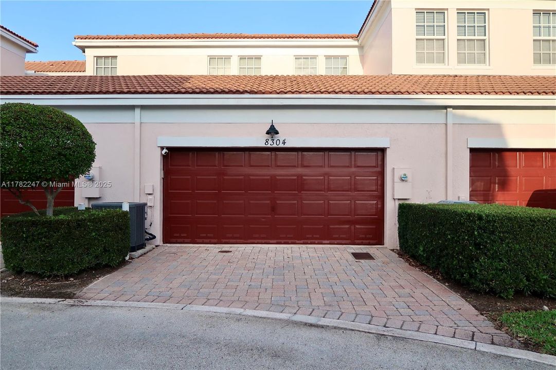 2 car garage & driveway