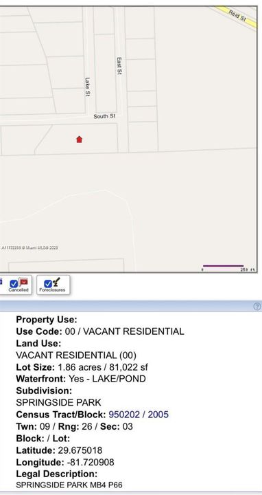 待售: $315,000 (1.86 acres)