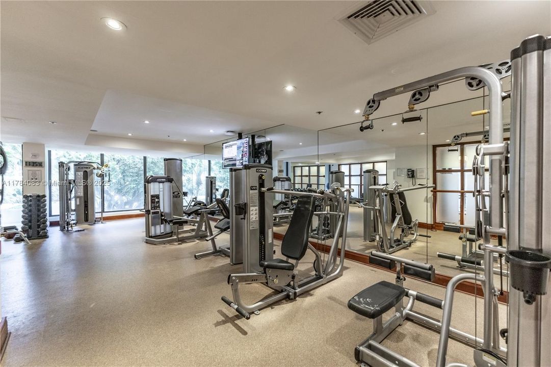 New renovated gym with new equipment.