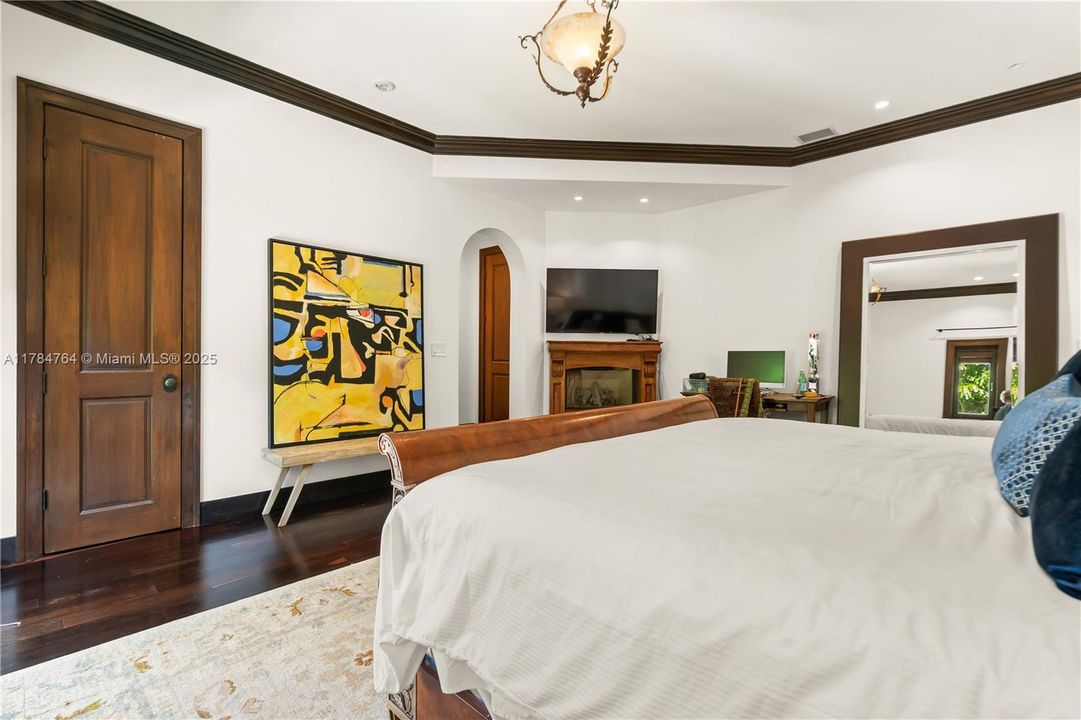 Primary bedroom has two closets