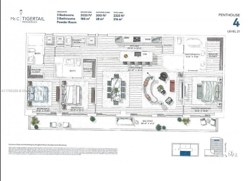 For Rent: $35,000 (3 beds, 3 baths, 2025 Square Feet)