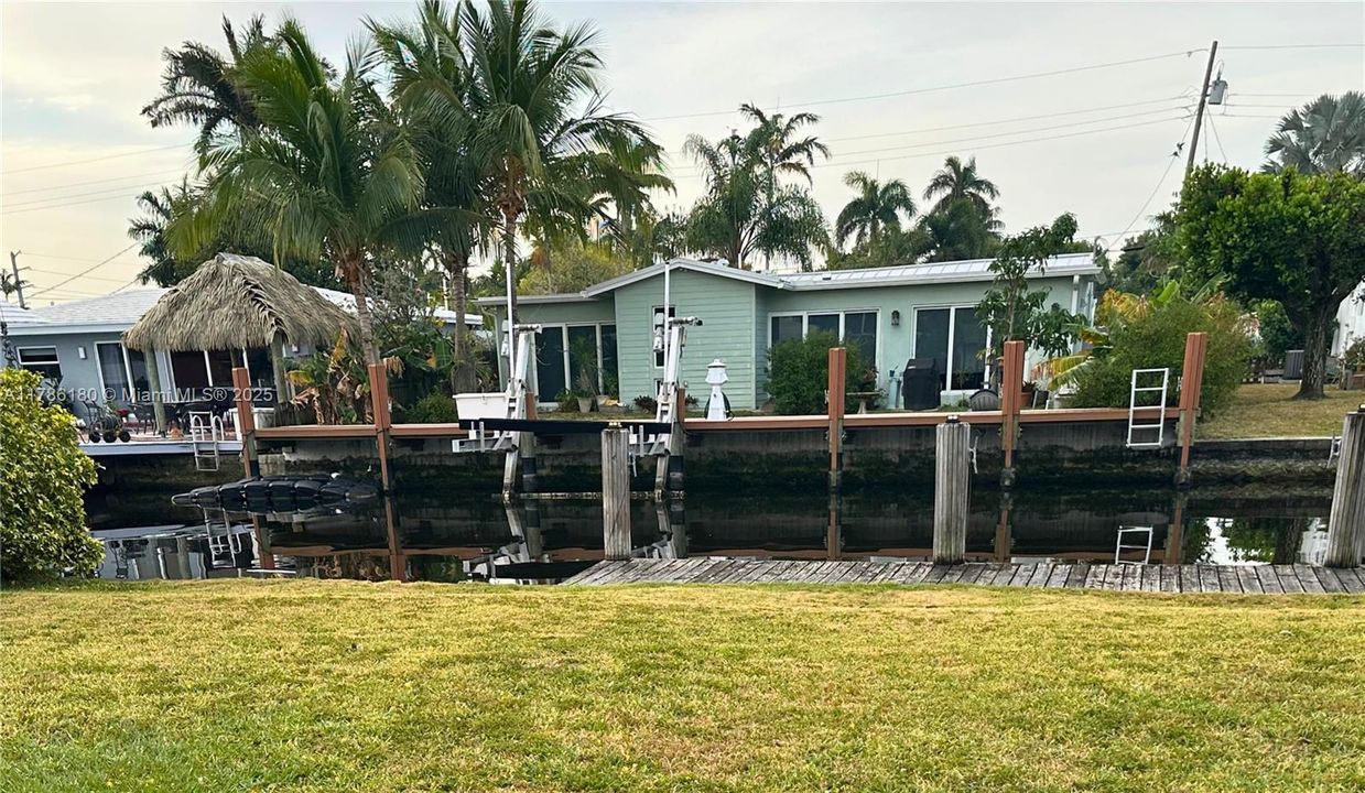 Backside facing south