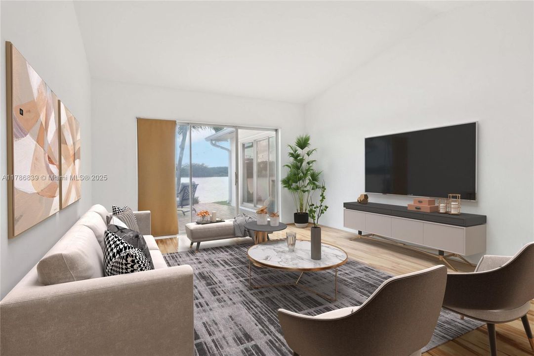 Virtually Staged Living Room