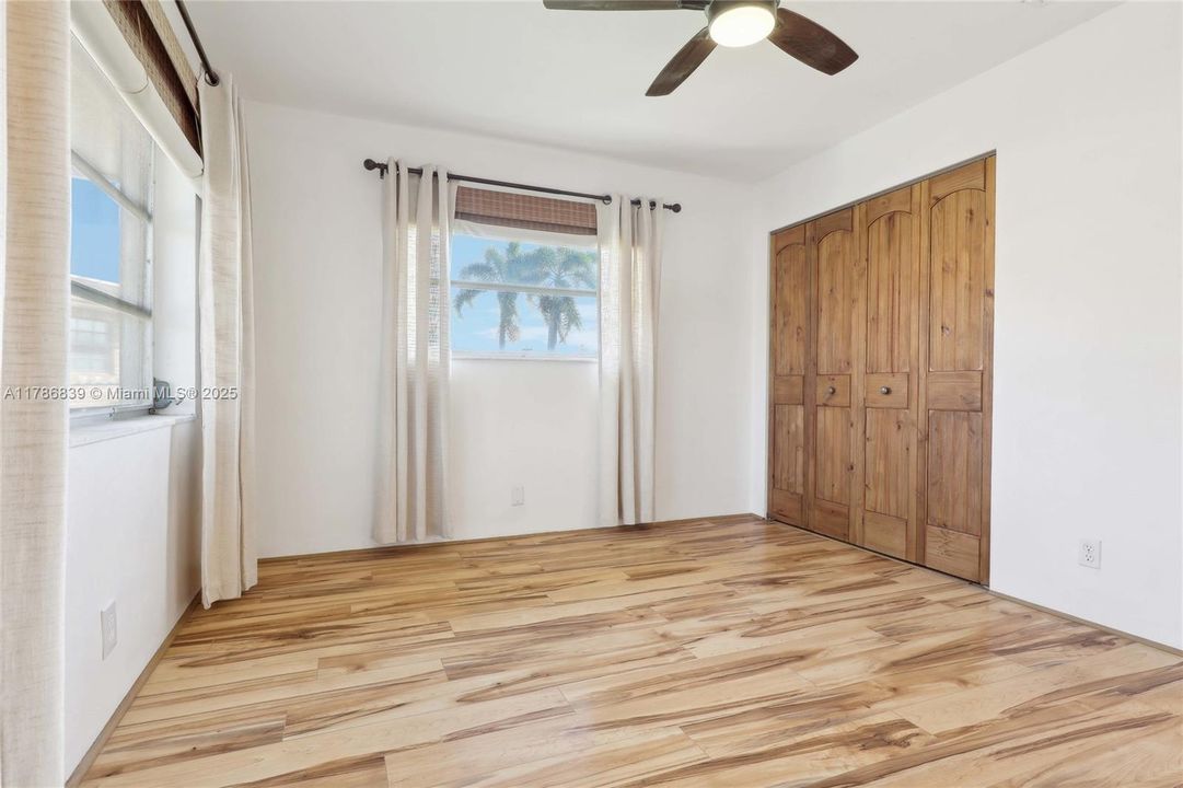 2 rooms converted to one big room, easily converted back to 2 separate rooms