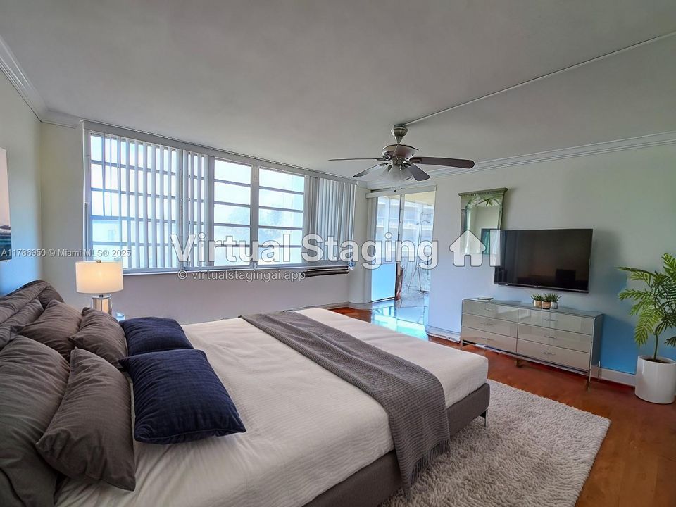 Owner's suite, virtually staged