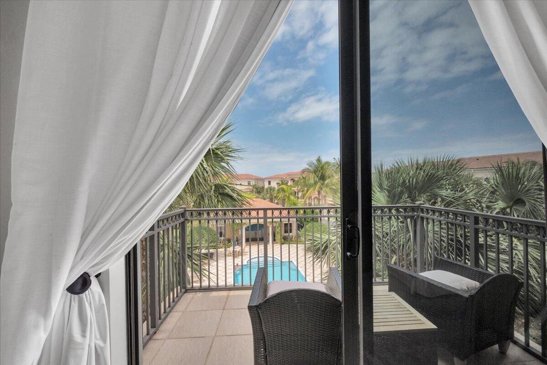 Top floor master bedroom balcony view