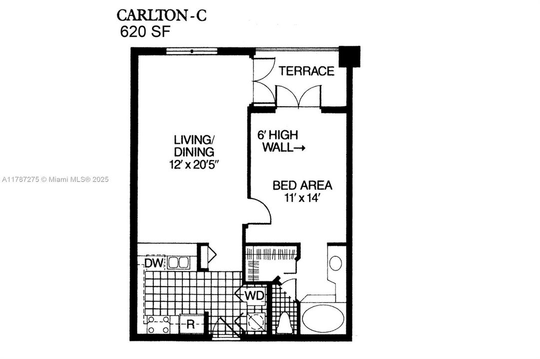 For Sale: $389,000 (1 beds, 1 baths, 620 Square Feet)