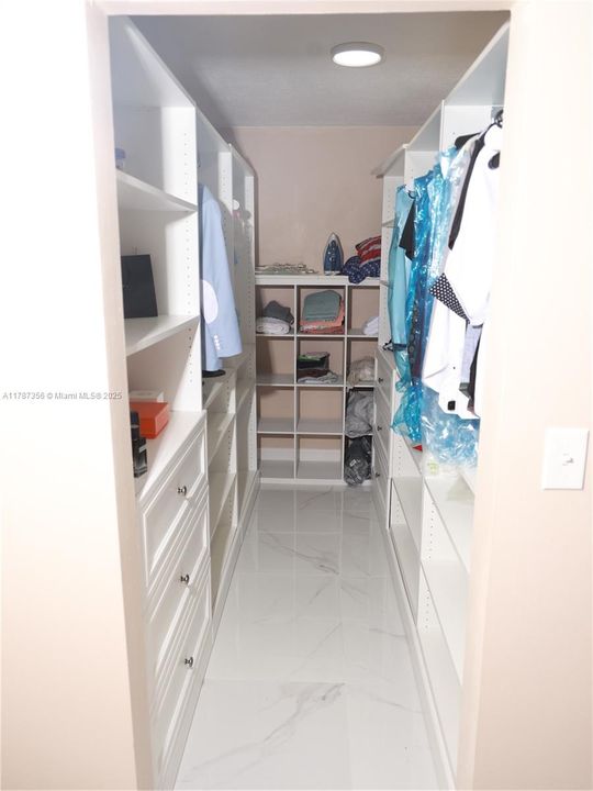 Master walk-in closet