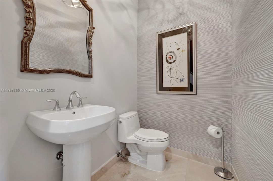 2nd level powder room