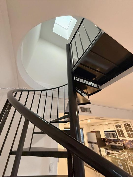 Spiral Staircase & Skylight