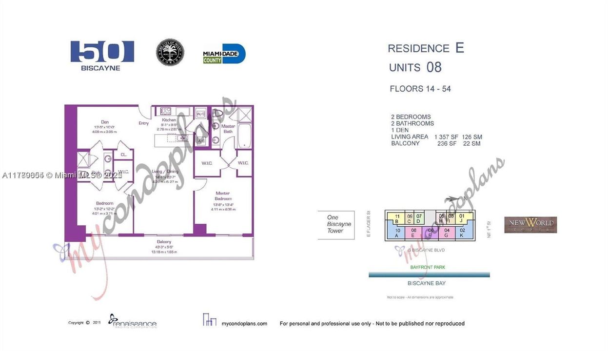 На продажу: $850,000 (2 спален, 2 ванн, 1357 Квадратных фут)
