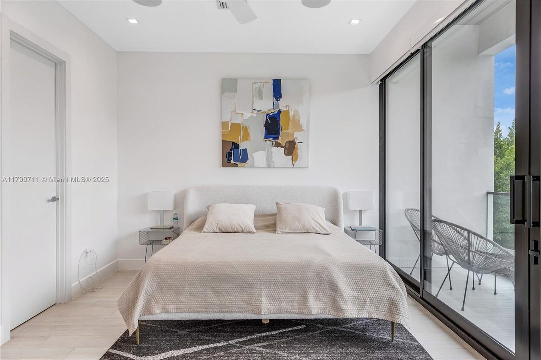Master bedroom with private balcony