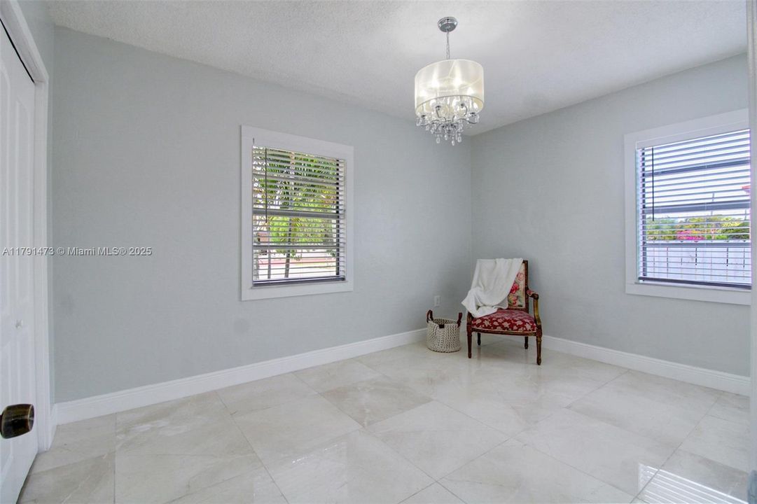 bedroom 1 with built in closet.