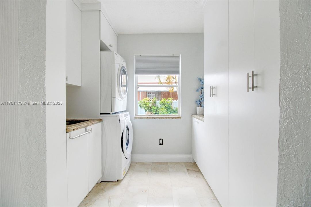 large laundry with built ins