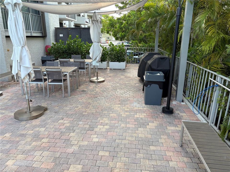 BBQ area next to pool