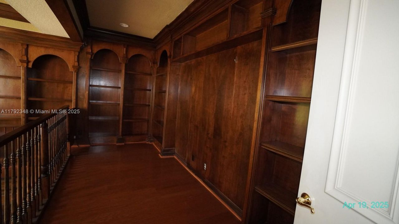upstairs office bookcases